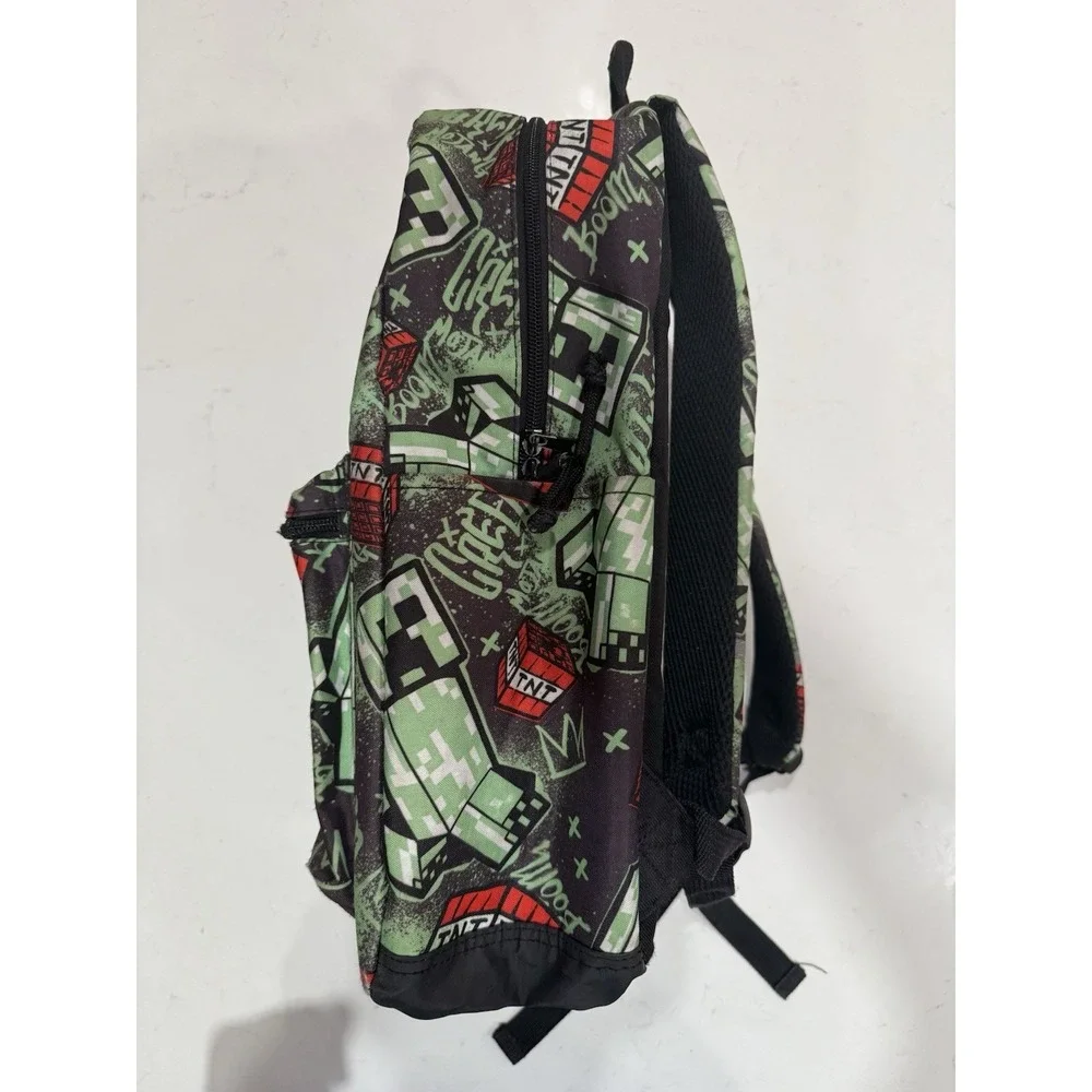 MINECRAFT Creeper‎ TNT Printed Kids Backpack 17